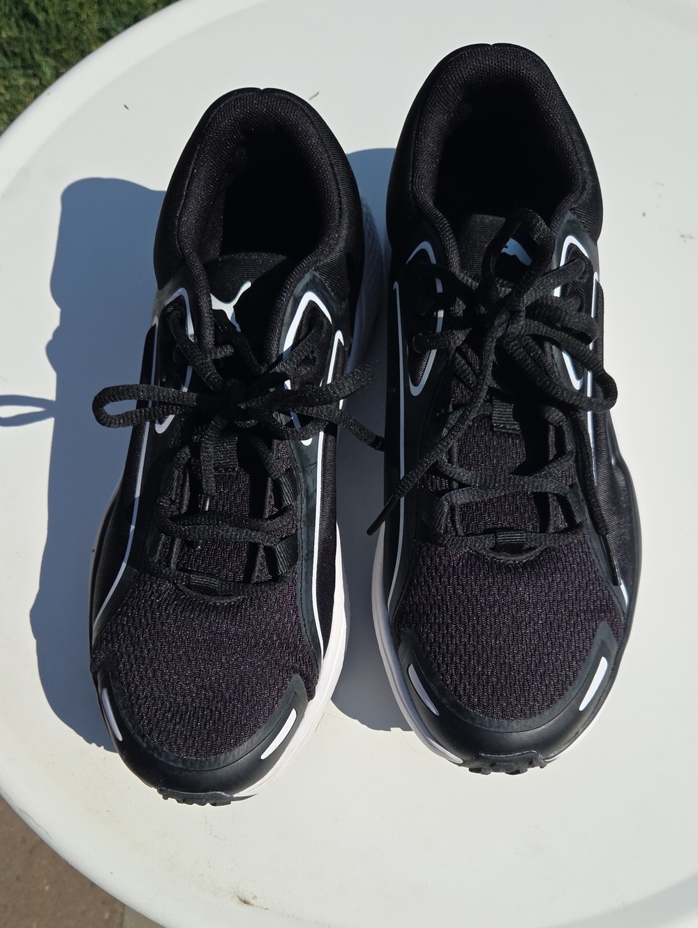 Puma Black Athletic Sneakers with White Accents